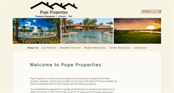 Desktop Screenshot of popehoa.com